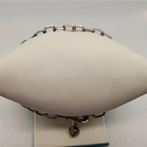 High Intensity Silver Tone Chain Charm Bracelet