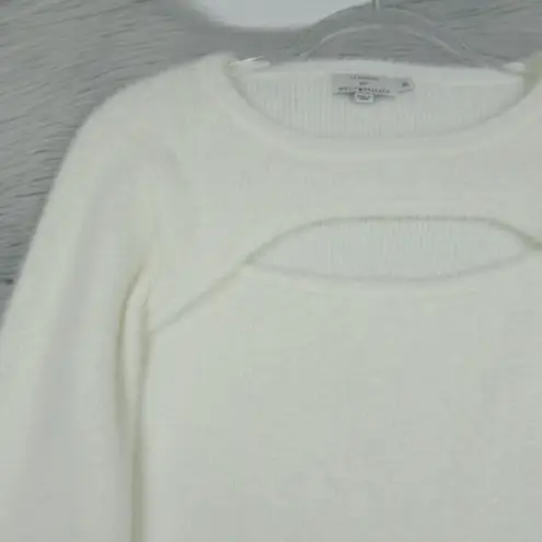 Molly Bracken LA MAISON x Cream Ribbed Cutout Crewneck Sweater Women’s Size XL