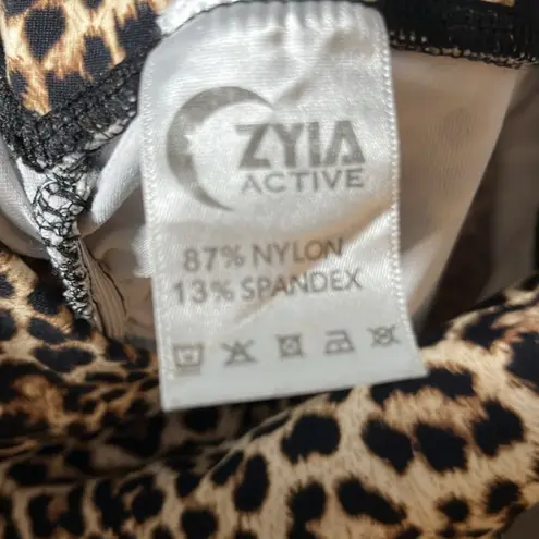 Zyia Active Leopard Brilliant Scrunchy What Hi Rise Leggings Size 6-8