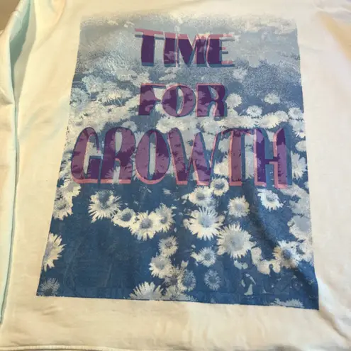 BP  Womens‎ Sweat Shirt White Large "Time for Growth" Pull Over crew neck