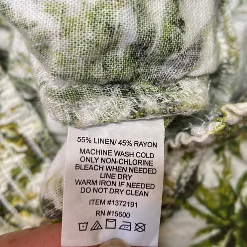 Briggs New York BRIGGS Women’s Palm Tree Tropical Island Linen Blend Shorts Size Medium - Image 14