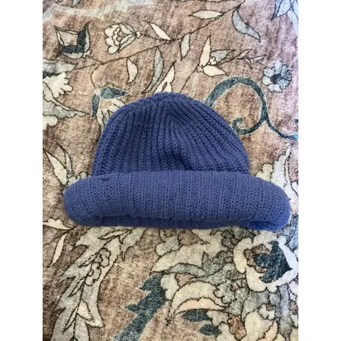 IZOD Vintage Lacoste Knit Scarf Hat Combo 100% Orlon Blue 80s Made USA