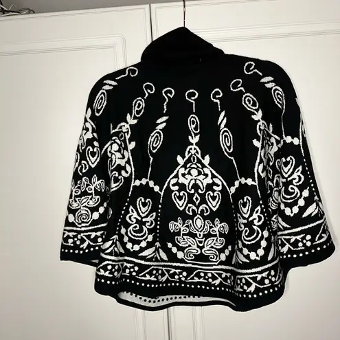 Max Mara 100% Wool Sweater Turtleneck Poncho