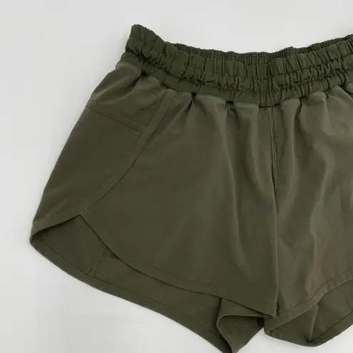 Lululemon Women Dark Green Athletic Running Shorts Size 4