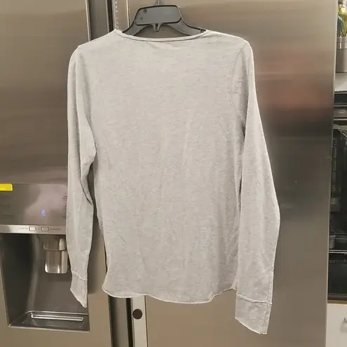 Zadig & Voltaire 💕💕 Tunisien Skull Long Sleeve T-Shirt - Gris Chine Gray M NWT