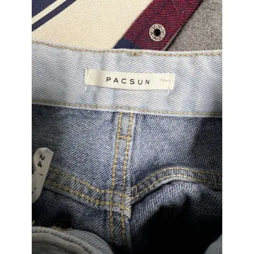 PacSun AQB  Jeans Women's Size 24‎ Colorblock 90s BF Cargo Carpenter Contrast