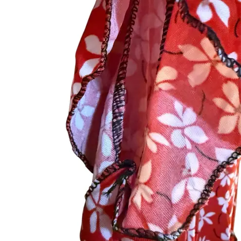 Women’s Red Floral Maxi Dress – Boho Chic & Summer