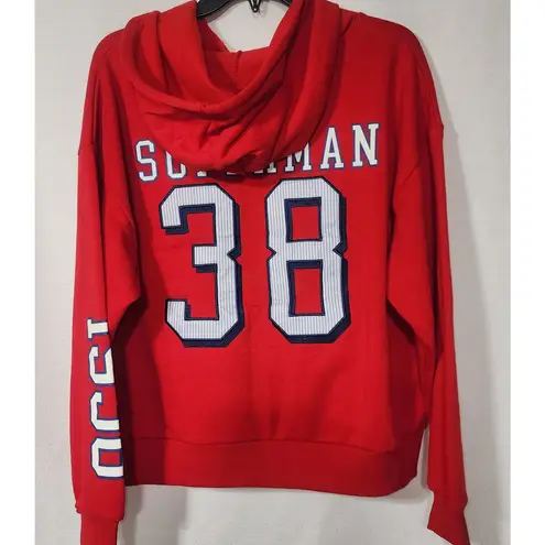 Superman 1938 full zip red hoodie women's medium NWT