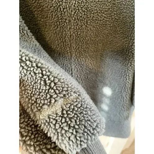 Eddie Bauer  Women's Oversized Sherpa Fleece Parka Jacket COAT Dark Gray Size XL