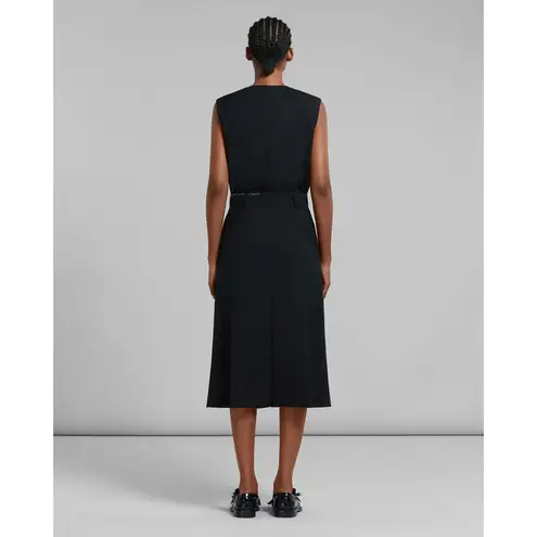 MARNI TROPICAL WOOL MIDI A LINE CLASSIC TAILORED SKIRT