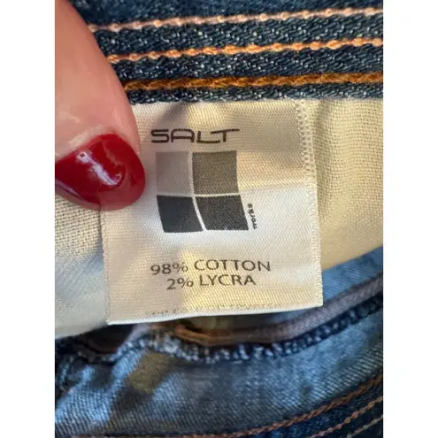 Salt Skirt Women 29 Blue Denim Spring Street Jean Pencil Straight Knee Length