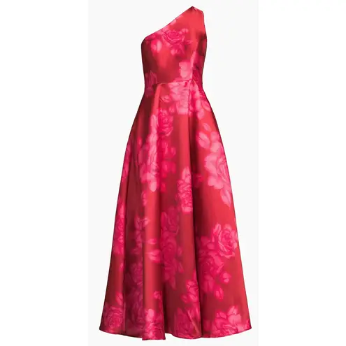Hutch “Cassandra” Floral Mikado One-Shoulder Gown – Women’s Size 10