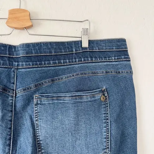 Democracy Ab Solution Pull On Stretch Comfy Whiskered Flare Jeans Size 24W