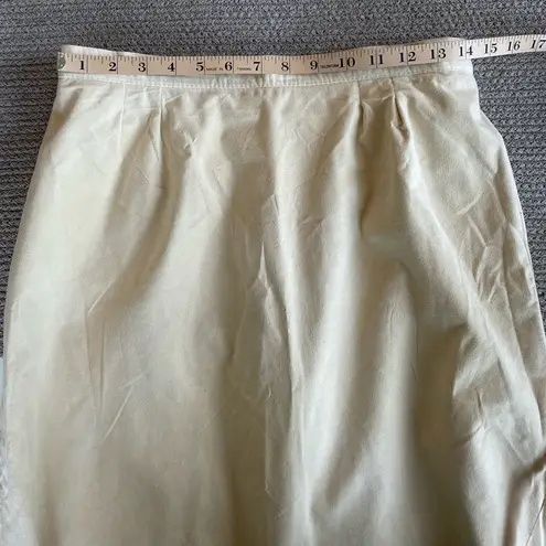 Vintage Ivory Cream Faux Suede Column Maxi Skirt 28” Waist Fits Modern Sz 6