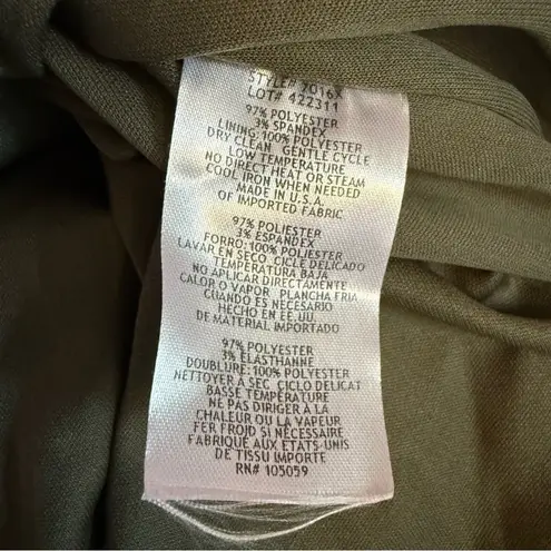 XScape Women's Asymmetric One-Shoulder Satin Gown Moss Sz 10