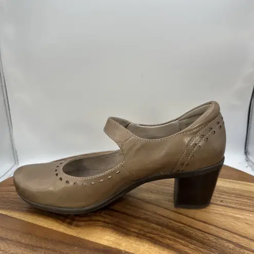 Abeo Penny Mary Jane Heels Shoes Brown Leather Retro Comfort Women's 10N Size 10