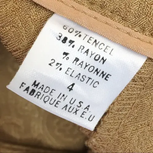 Elie Tahari Gold Brocade Pants Size 4