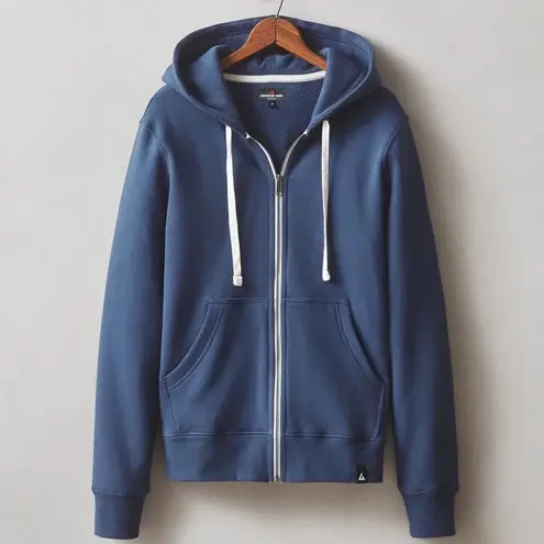 American Giant Women's Midweight Full Zip Spell Bound Made In USA Size M Blue Size M