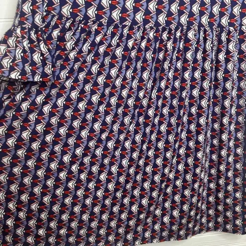 Bobeau Women's Geometric Print 3/4 Sleeve Babydoll Dress Size L