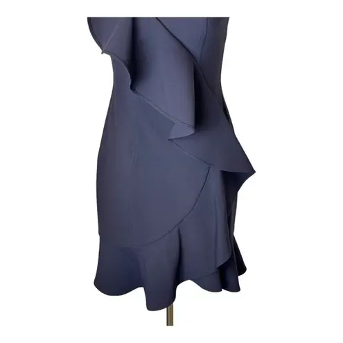 Likely Dress Women 2 Navy Blue Strapless Ruffled Bodycon Mini Cocktail Party