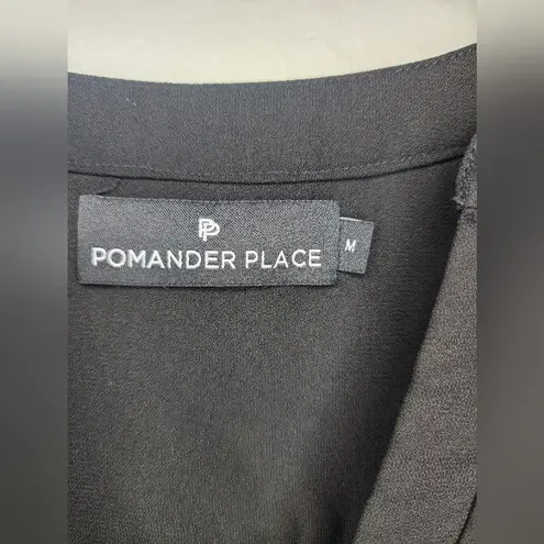 Pomander Place by Tuckernuck Women's Black Crepe Kenzo Mini Dress Tier M Size M