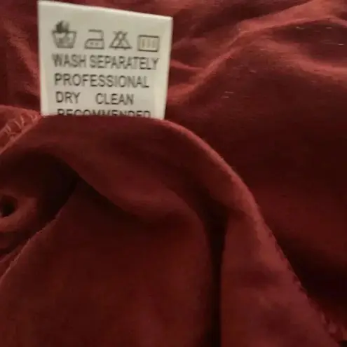 🆕Lace Splicing Drawstring Pocket Romper L🆕 Red Size L