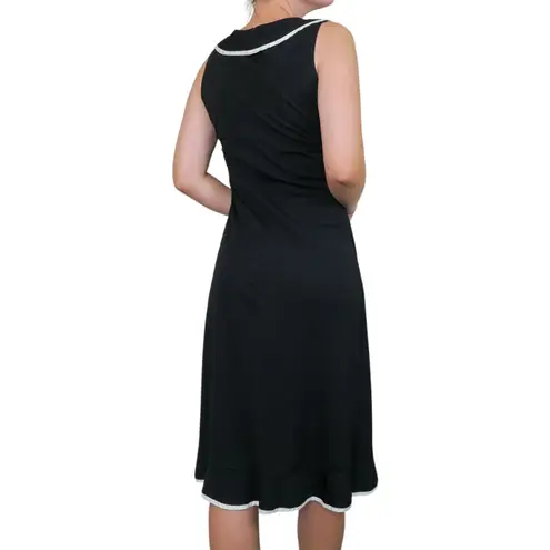 Taboo Vintage 90s  Black & White Ruffle Cocktail Dress