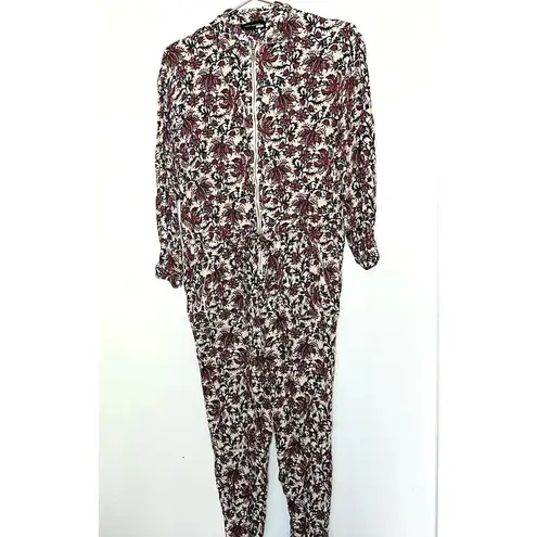 Robert Rodriguez Women's Taylor Floral Cropped Floral Shirt Jumpsuit Size 4