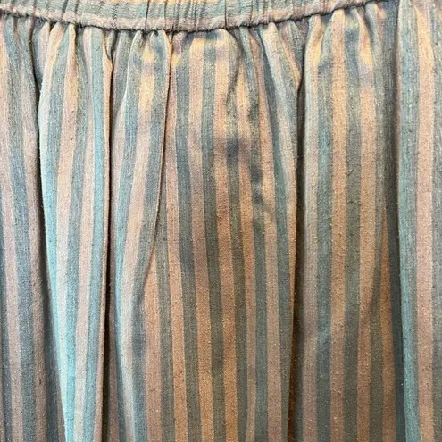 Vintage Brownstone Studio 2 piece 90s skirt business suit 100% silk size 8 P Blue