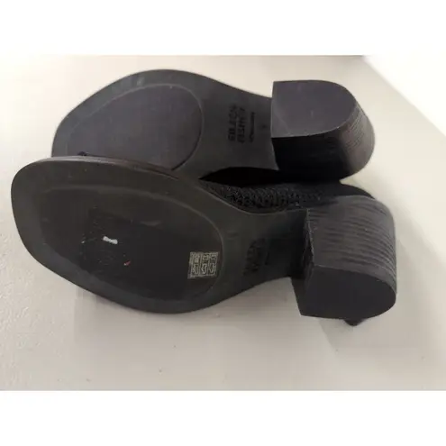 Eileen Fisher new  heeled booties sz5 stretch open knit open toe Ark perforated