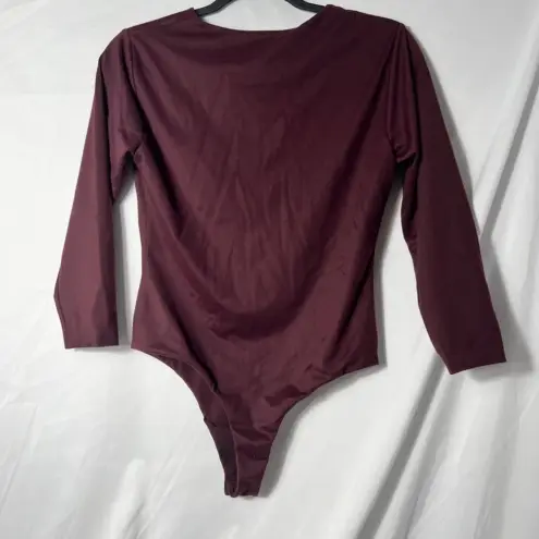 Victoria's Secret  Sport Burgundy‎ Long-sleeve Bodysuit Size S