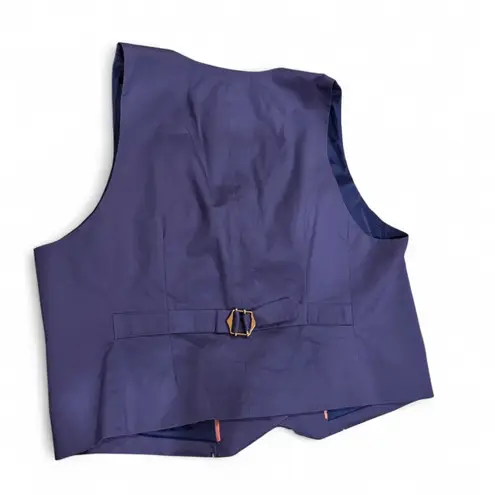 J.Crew Style Cropped Button Cotton Blend Vest Waistcoat