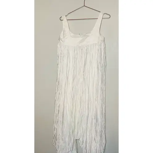 Bibhu Mohapatra Collective White Chiffon Sleeveless Square Neckline Maxi Size 2
