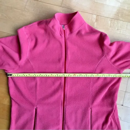 LL Bean Full Zip, Lightweight Fleece Jacket, Pink, Red, Size M Pink Size M