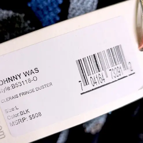 Johnny Was Celaris fringe hooded duster jacket NWT