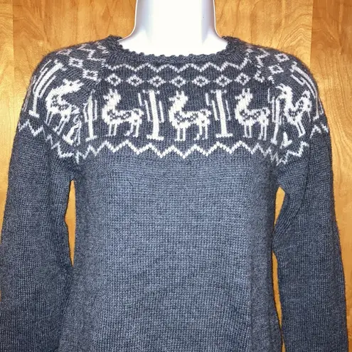 Light Gray Creaciones Abieli E.I.R.L. Alpaca Sweater Size XS/S NWT