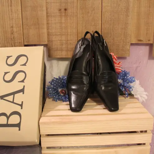 Bass SlingBack Black Pumps Penny Loafer Style 7M Size 7