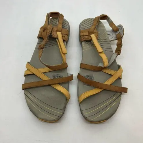Merrell womens aster sport sandals ginger leather uppers cushion sole size 11
