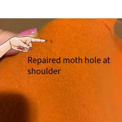 carole little VINTAGE Y2K ORANGE WOOL BLEND SKIRT SUIT (XS/4)