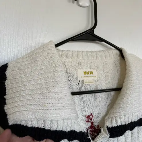 Maeve Anthropologie Nautical Sweater with Lighthouse Design