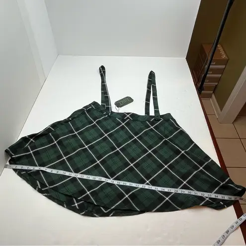 Royal Bones By Tripp NYC Green Plaid Suspenders Skirt Womens Size 0X NEW *FLAW - Image 13