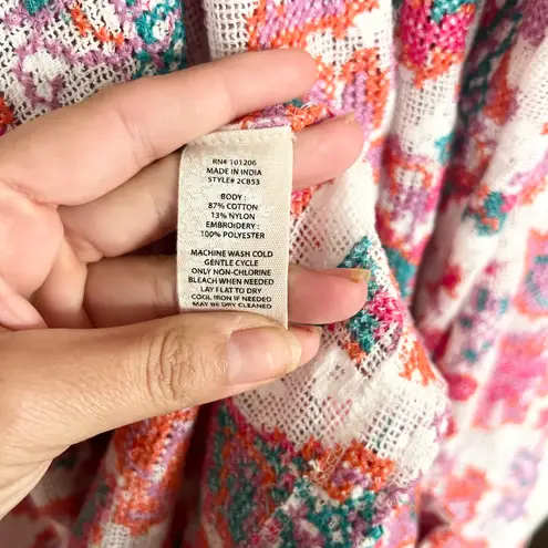 Soft Surroundings Crossroads Topper Embroidered Cardigan