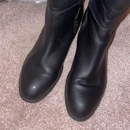 Ralph Lauren  Women's Black Riding Boots Size 6.5 Knee-High Zip