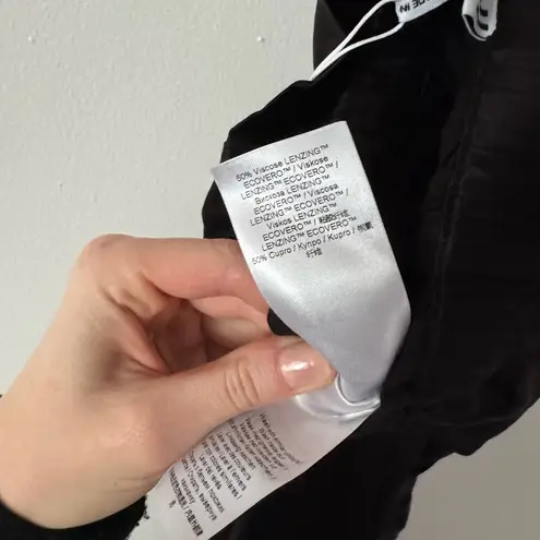 Ganni NWT  2 Washed Satin Cargo Pants in Black