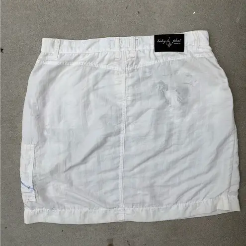 Baby Phat Vintage White Cargo Y2K Mini Skirt Women’s Size 13 or Large