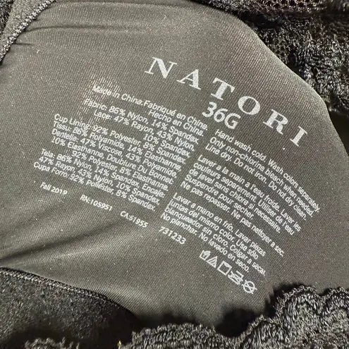 Natori black Renew Full Fit Contour Underwire Bra size 36G 731233