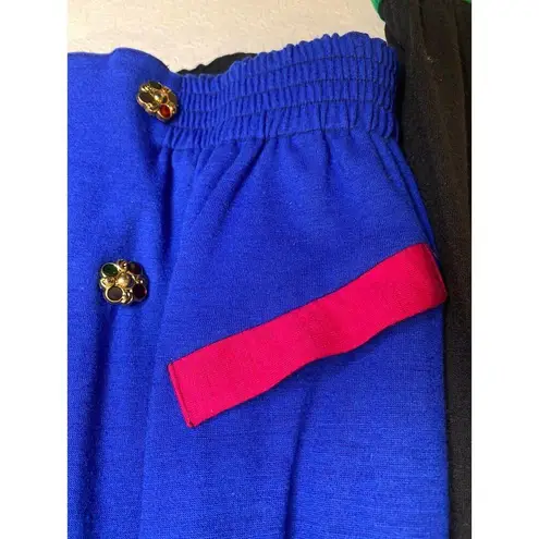 carole little Colorblock Lightweight Merino Wool Blazer Jeweled Buttons NWT Sz 4