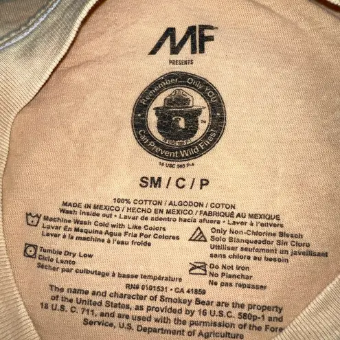 MF Presents Smokey Bear cutoff short sleeved Graphic T