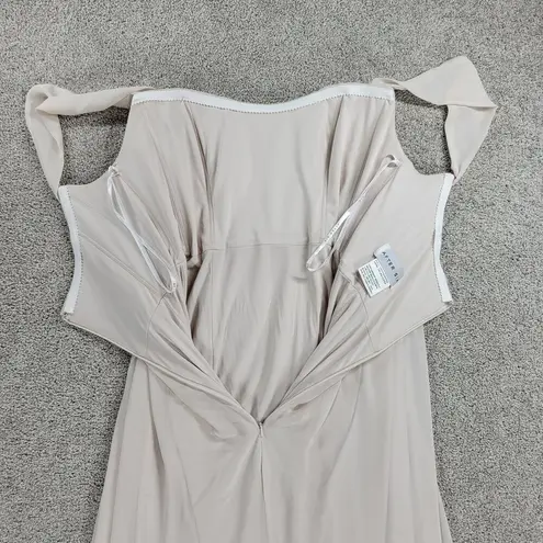 After Six Formal Dress Womens 10R Oat Chiffon Full Length Bridesmaid Evening