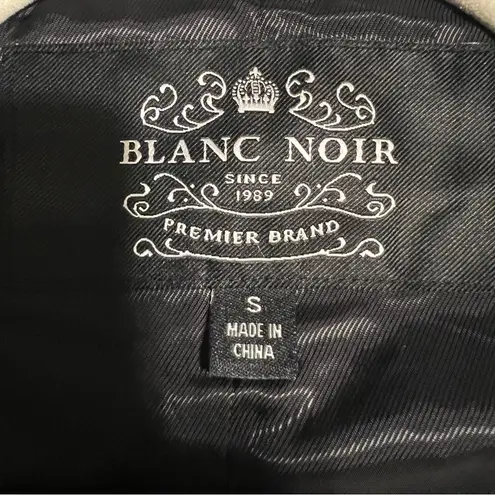 Blanc Noir NWT SAMPLE draped front sculpted floral jacket SIZE SMALL Black